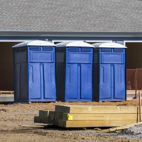 what is the expected delivery and pickup timeframe for the portable toilets in Mountain Pass